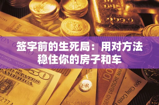 北京签字前的生死局：用对方法稳住你的房子和车